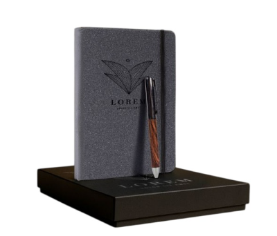 conjunto de libreta y bolígrafo elegante como regalo para clientes